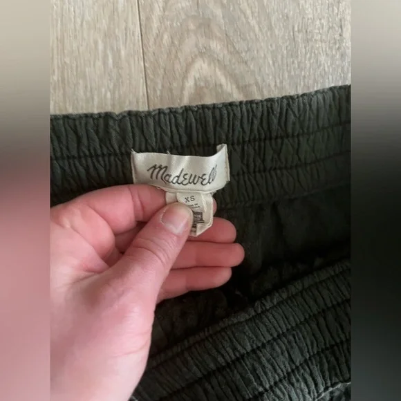 Madewell Women’s Pull-On High-Rise Tapered Pants Diamond Jacquard Dark Forest XS - Picture 5 of 9